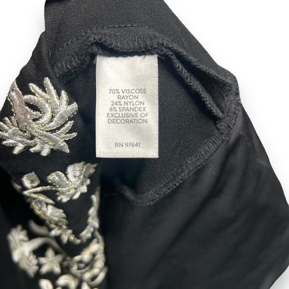 J. Jill x Christian Sirano Dress Petite Size XLP Embroidered Floral colorblock - Picture 4 of 6